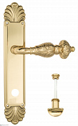 Дверная ручка Venezia "LUCRECIA" WC-2 на планке PL87 полированная латунь