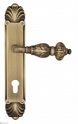 Дверная ручка Venezia "LUCRECIA" CYL на планке PL87 матовая бронза