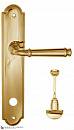 Дверная ручка на планке Fratelli Cattini "FARFALLA" WC-2 PL257-OLV полированная латунь