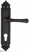 Дверная ручка на планке Fratelli Cattini "GRACIA" CYL PL96-NM матовый черный