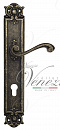Дверная ручка Venezia "VIVALDI" CYL на планке PL97 античная бронза