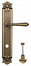 Дверная ручка Venezia "CLASSIC" WC-2 на планке PL97 матовая бронза
