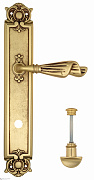 Дверная ручка Venezia "OPERA" WC-2 на планке PL97 французское золото + коричневый
