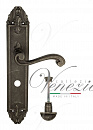 Дверная ручка Venezia "VIVALDI" WC-2 на планке PL90 античное серебро