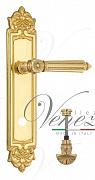 Дверная ручка Venezia "CASTELLO" WC-4 на планке PL96 полированная латунь