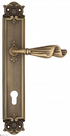 Дверная ручка Venezia "OPERA" CYL на планке PL97 матовая бронза