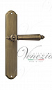 Дверная ручка Venezia "CASTELLO" на планке PL02 матовая бронза