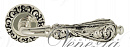 Дверная ручка Venezia "MONTE CRISTO" D4 натуральное серебро + черный