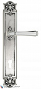 Дверная ручка Venezia "CALLISTO" CYL на планке PL97 натуральное серебро + черный