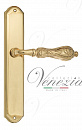 Дверная ручка Venezia "MONTE CRISTO" на планке PL02 полированная латунь
