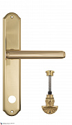 Дверная ручка Venezia "EXA" WC-4 на планке PL02 полированная латунь