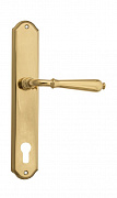 Дверная ручка Venezia "CLASSIC" CYL на планке PL02 полированная латунь