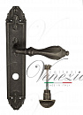 Дверная ручка Venezia "ANAFESTO" WC-2 на планке PL90 античное серебро