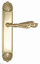 Дверная ручка Venezia "OPERA" CYL на планке PL87 полированная латунь