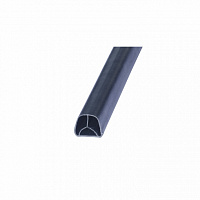 Уплотнитель для дверей D-образный 16х16,25 мм, черный, самоклеящийся, материал ТЭП, (кратно 2.1 м), пог. метр