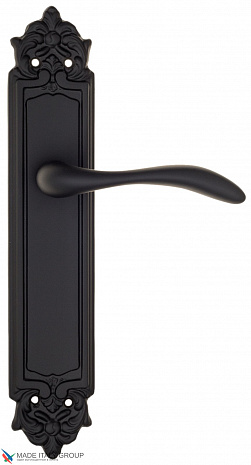 Дверная ручка на планке Fratelli Cattini "LUCCIA" PL96-NM матовый черный