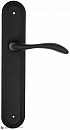 Дверная ручка на планке Fratelli Cattini "LUCCIA" PL288-NM матовый черный