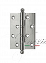 Дверная петля универсальная латунная с круглым колпачком Venezia CRS010 102x76x3 полированный хром