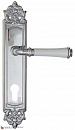 Дверная ручка на планке Fratelli Cattini "GRACIA CERAMICA BIANCO" CYL PL96-CR полированный хром