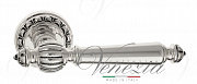 Дверная ручка Venezia "PELLESTRINA" D2 натуральное серебро + черный