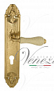 Дверная ручка Venezia "COLOSSEO" белая керамика паутинка CYL на планке PL90 полированная латунь