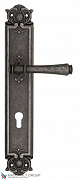 Дверная ручка Venezia "CALLISTO" CYL на планке PL97 античное серебро