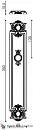 Дверная ручка Venezia "PELLESTRINA" на планке PL97 античная бронза