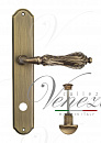Дверная ручка Venezia "MONTE CRISTO" WC-2 на планке PL02 матовая бронза