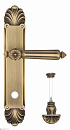 Дверная ручка Venezia "CASTELLO" WC-4 на планке PL87 матовая бронза