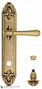 Дверная ручка Venezia "CALLISTO" WC-4 на планке PL90 французское золото + коричневый