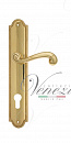 Дверная ручка Venezia "CARNEVALE" CYL на планке PL98 полированная латунь