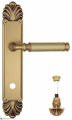 Дверная ручка Venezia "MOSCA" WC-4 на планке PL87 французское золото