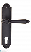 Дверная ручка на планке Fratelli Cattini "MARANI" CYL PL248-NM матовый черный