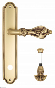 Дверная ручка Venezia "FLORENCE" WC-4 на планке PL98 французское золото + коричневый