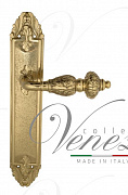 Дверная ручка Venezia "LUCRECIA" на планке PL90 полированная латунь