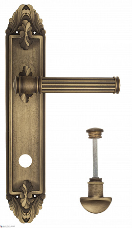 Дверная ручка Venezia "IMPERO" WC-2 на планке PL90 матовая бронза