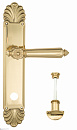 Дверная ручка Venezia "CASTELLO" WC-2 на планке PL87 полированная латунь