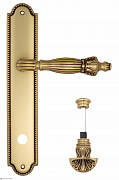 Дверная ручка Venezia "OLIMPO" WC-4 на планке PL98 французское золото + коричневый