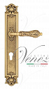 Дверная ручка Venezia "MONTE CRISTO" CYL на планке PL97 французское золото + коричневый