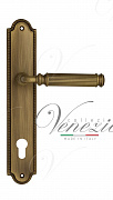 Дверная ручка Venezia "MOSCA" CYL на планке PL98 матовая бронза
