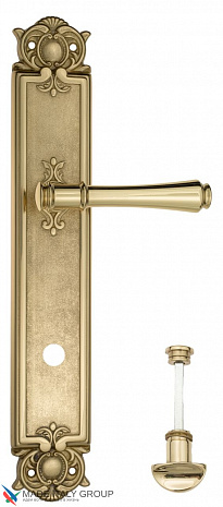 Дверная ручка Venezia "CALLISTO" WC-2 на планке PL97 полированная латунь