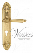 Дверная ручка Venezia "PELLESTRINA" CYL на планке PL90 полированная латунь