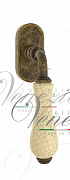 Ручка оконная Venezia "COLOSSEO" белая керамика паутинка FW античная бронза