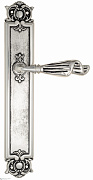 Дверная ручка Venezia "OPERA" на планке PL97 натуральное серебро + черный