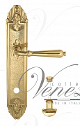 Дверная ручка Venezia "CLASSIC" WC-2 на планке PL90 полированная латунь
