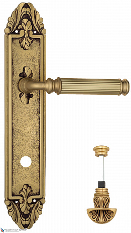 Дверная ручка Venezia "MOSCA" WC-4 на планке PL90 французское золото
