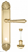Дверная ручка Venezia "VIGNOLE" WC-2 на планке PL87 полированная латунь