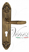 Дверная ручка Venezia "ANGELINA" CYL на планке PL90 матовая бронза
