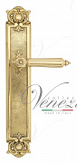Дверная ручка Venezia "CASTELLO" на планке PL97 полированная латунь