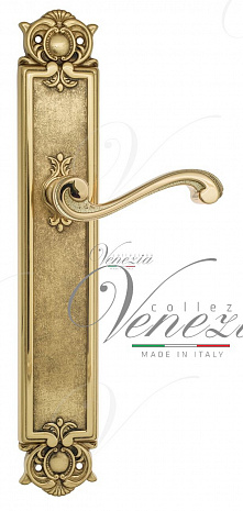Дверная ручка Venezia "VIVALDI" на планке PL97 полированная латунь
